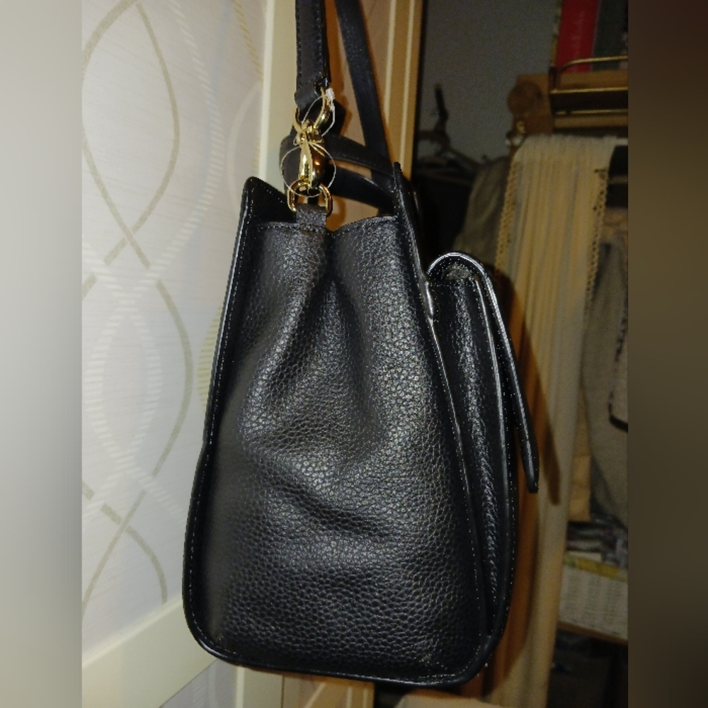 Kate Spade Chantal Bridge Place Bow Satchel Black Leather Handbag - Picture 5 of 13